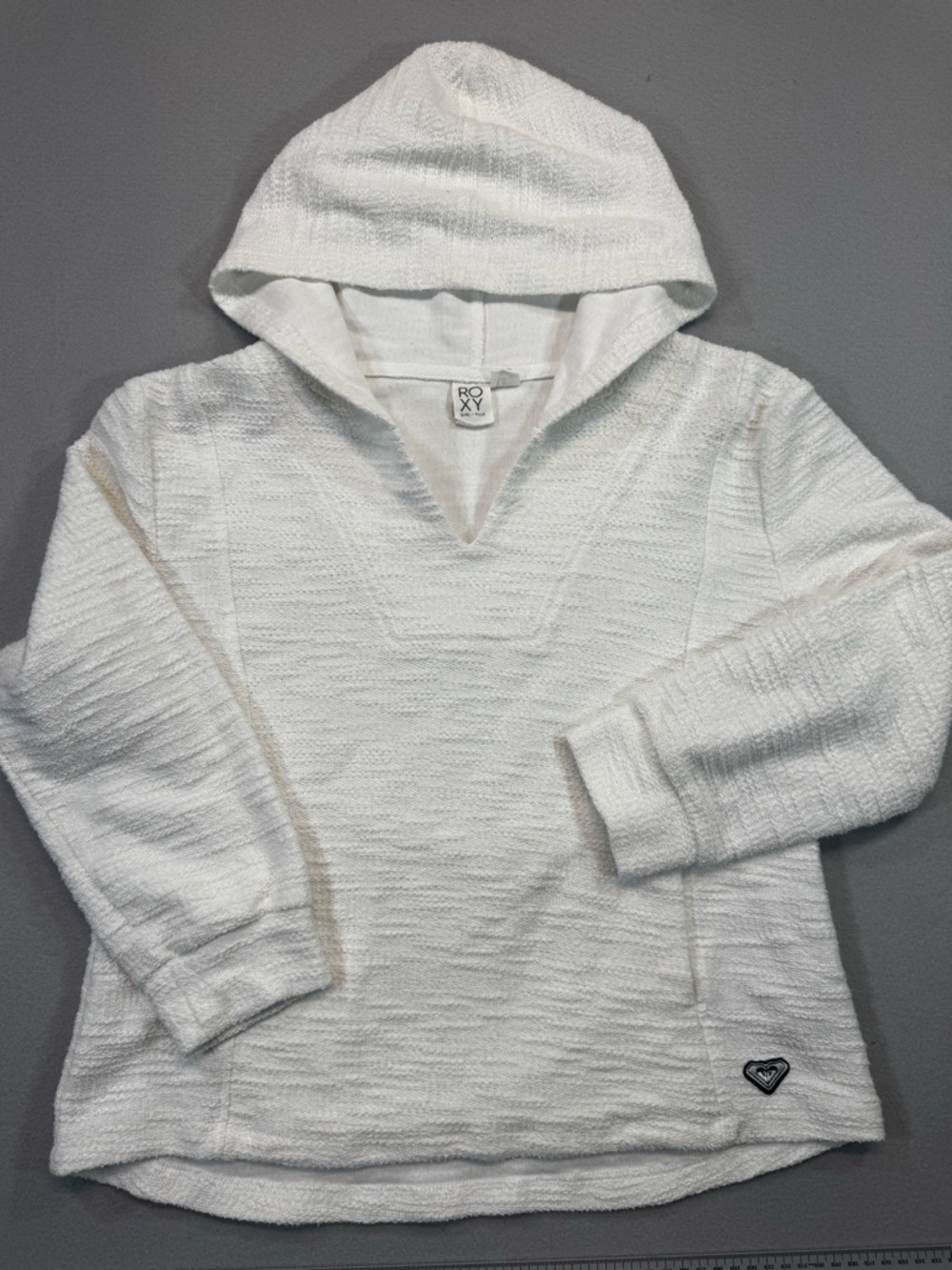 Roxy Girls White‎ Textured Beach Sweater